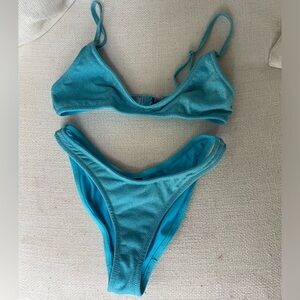 BLUE SPARKLE TRIANGL BIKINI